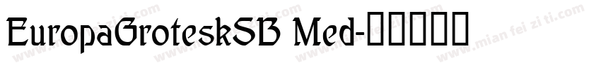 EuropaGroteskSB Med字体转换